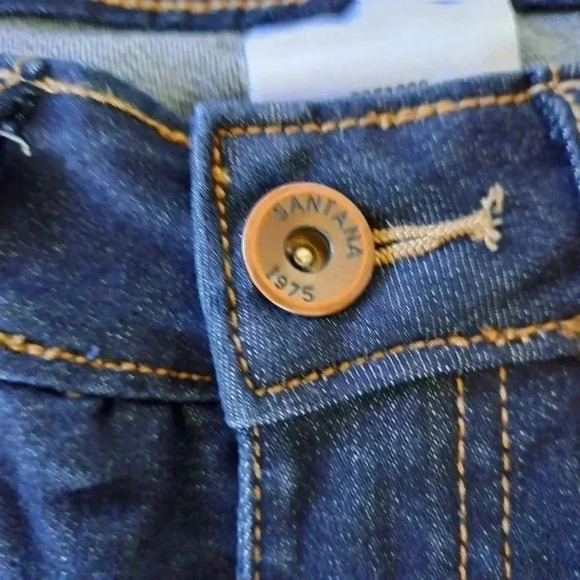 New! Santana Jeans Capri Pants Size 6 Dark  Wash Denim Cropped Stretch - Picture 6 of 11